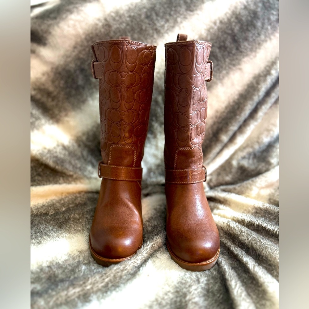 Coach Virginia Women's Brown Tall Boots, Size 7 - Picture 5 of 16